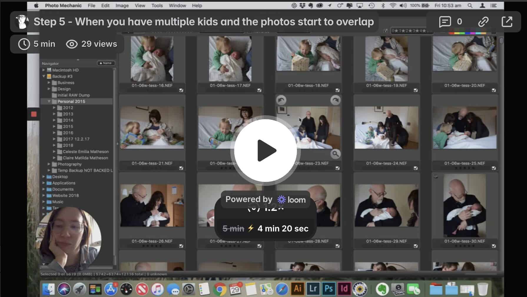 step 5 organize photos video screeshot