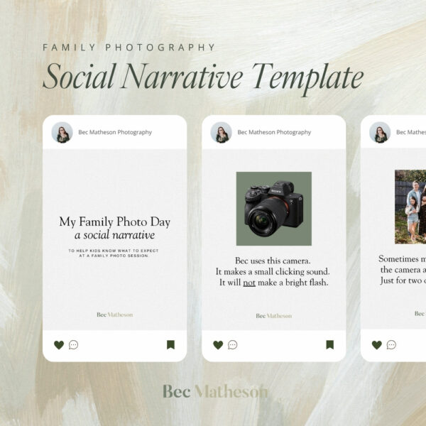 Family Photography Social Narrative - Canva Template